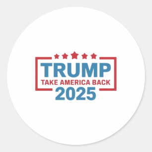 Trump 2025 Apparel - Trump 2025 Save America Again Classic Round Sticker