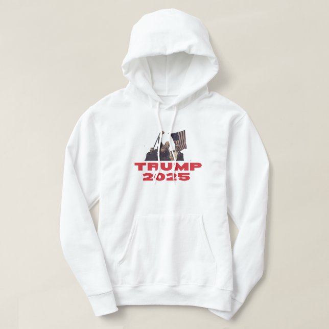 Trump 2025 Bold Patriotic Political Design Hoodie (Design Front)
