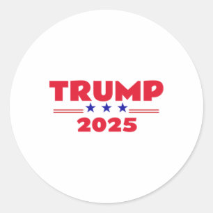 Trump 2025' classic round sticker