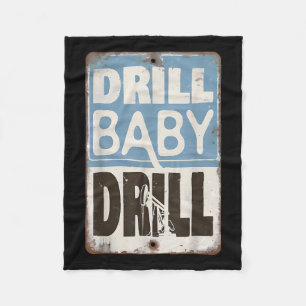 Trump 2025 Drill Baby Drill Costume _1 Fleece Blanket