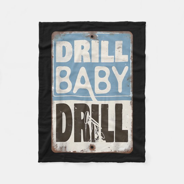 Trump 2025 Drill Baby Drill Costume _1  Fleece Blanket (Front)