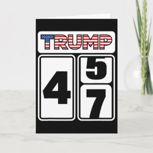 Trump 2025 Election 47 Victory Win President Inaug Card