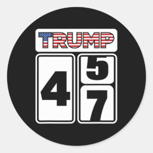 Trump 2025 Election 47 Victory Win President Inaug Classic Round Sticker