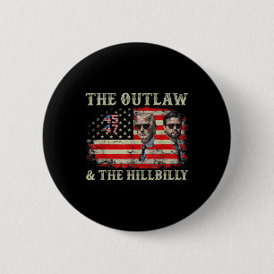 Trump 2025 Flag Outlaw Hillbilly J.d.vance 2025 Do 6 Cm Round Badge