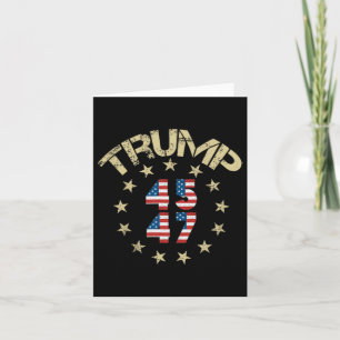 Trump 2025 Flag Take America Byck Trump Flag 45 47 Card