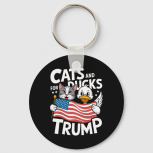 Trump 2025 Kittens And Ducks Support Donald Trump Key Ring