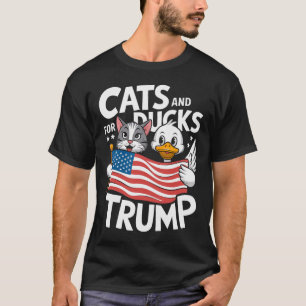 Trump 2025 Kittens And Ducks Support Donald Trump T-Shirt