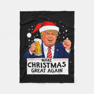 Trump 2025 Make Christmas Great Again _ Trump Amer Fleece Blanket