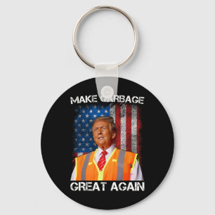 Trump 2025 Make Garbyge Great Again Funny For Trum Key Ring