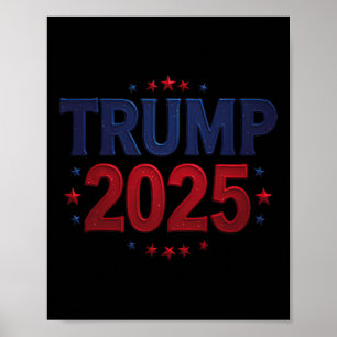 Trump 2025 President 45 And 47 Retro Vintage 1  Poster