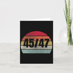 Trump 2025 President 45 And 47 Retro Vintage Card