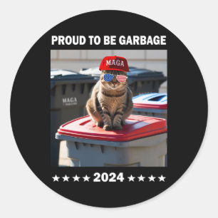 Trump 2025 Proud To Be Garbyge Crew Trump’s Suppor Classic Round Sticker