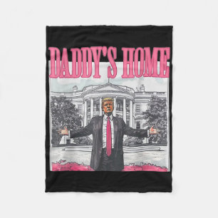 Trump 2025 Take America Byck Daddy's Home Trump Pi Fleece Blanket
