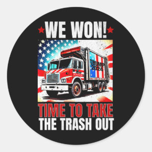 Trump 2025 We Won Wins Victory Inauguration 2025 G Classic Round Sticker