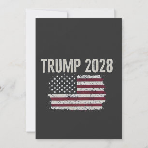 Trump 2028 American Flag Election President Invitation