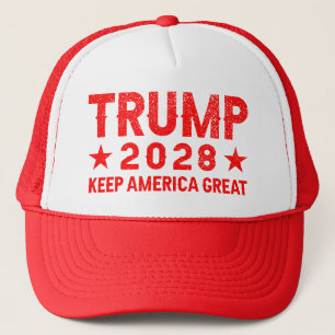 Trump 2028 Keep America Great Trucker Hat