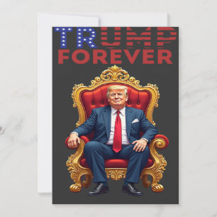 Trump 2028 King Forever Make America Great Forever Holiday Card