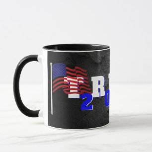Trump 2028 on Black Rock Mug