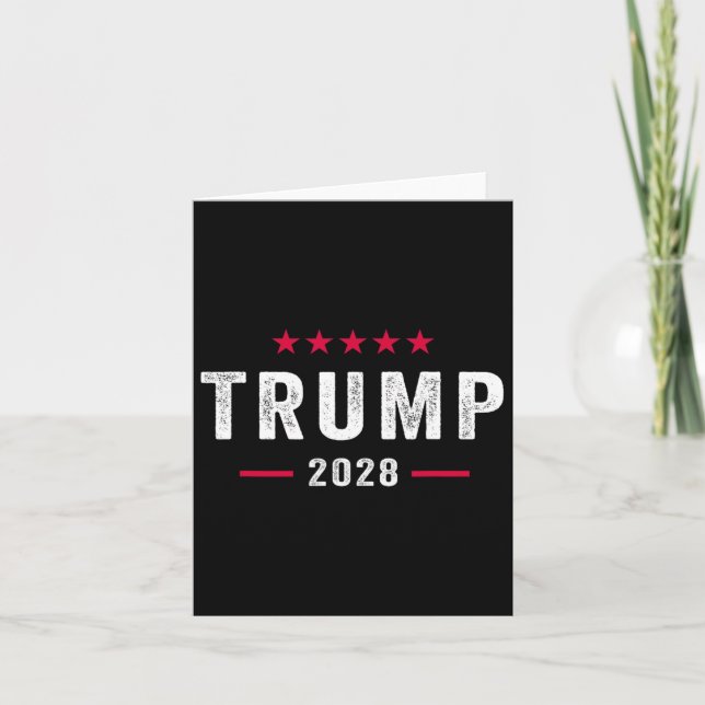 Trump 2028 Shirt Vote Donald Trump 28  Card (Front)