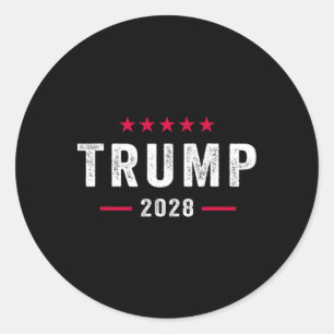 Trump 2028 Shirt Vote Donald Trump 28  Classic Round Sticker