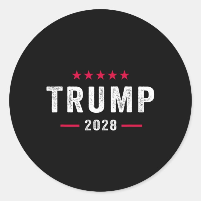 Trump 2028 Shirt Vote Donald Trump 28  Classic Round Sticker (Front)