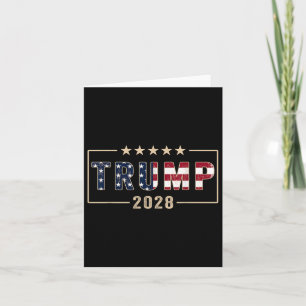 Trump 2028 Shirt Vote Donald Trump Flag 2028 Card
