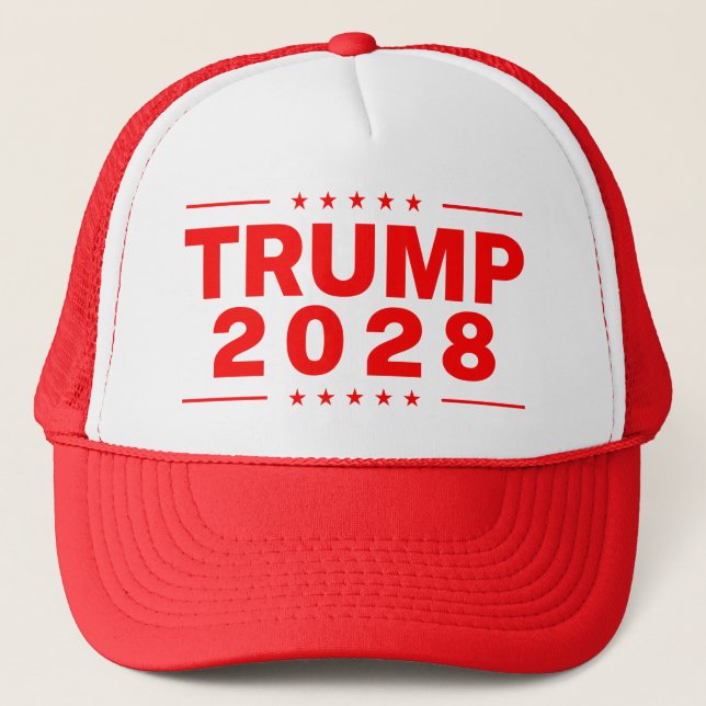 Trump 2028 trucker hat (Front)