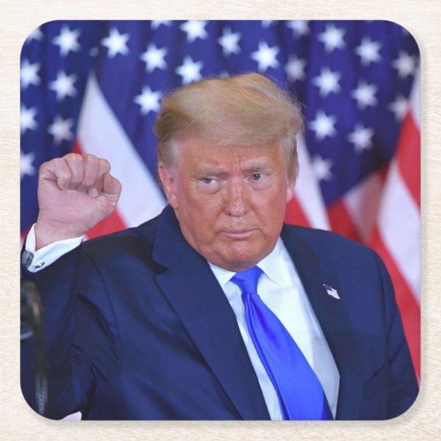 Trump 224 Take America Back Square Paper Coaster (Front)
