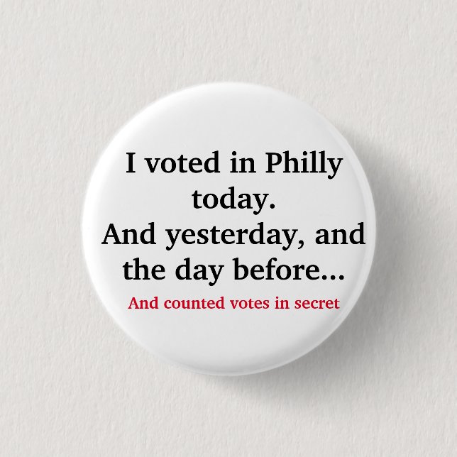 Trump 3 Cm Round Badge (Front)