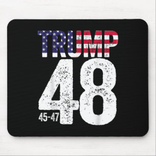 Trump 45-47-48 American Flag 2028 Presidential Mouse Mat