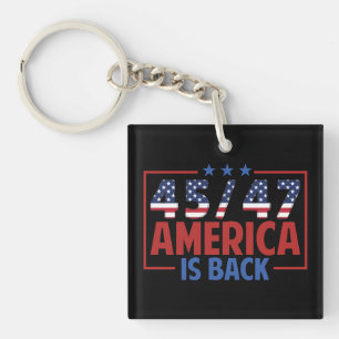 Trump 45-47 America Is Back Key Ring