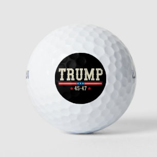 Trump 45 47 American USA Flag Retro Vintage Golf Balls