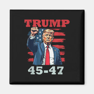 Trump 45-47 Bold Presidential Design For Trump Sup Magnet
