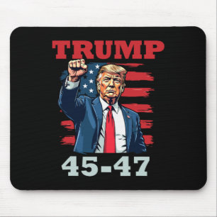 Trump 45-47 Bold Presidential Design For Trump Sup Mouse Mat