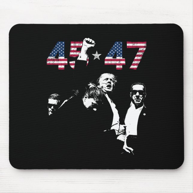 Trump 45 47 Fight Fight Fight Inauguration Day 202 Mouse Mat (Front)
