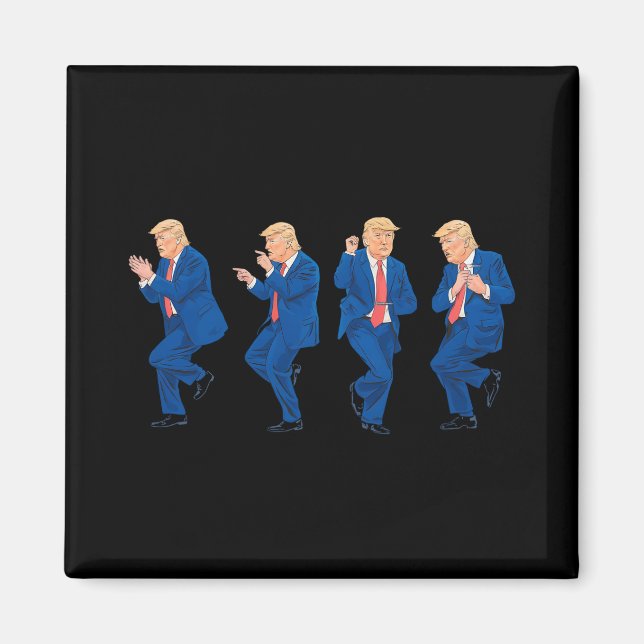 Trump 45 47 Funny Dance Dancing USA President Magnet (Front)