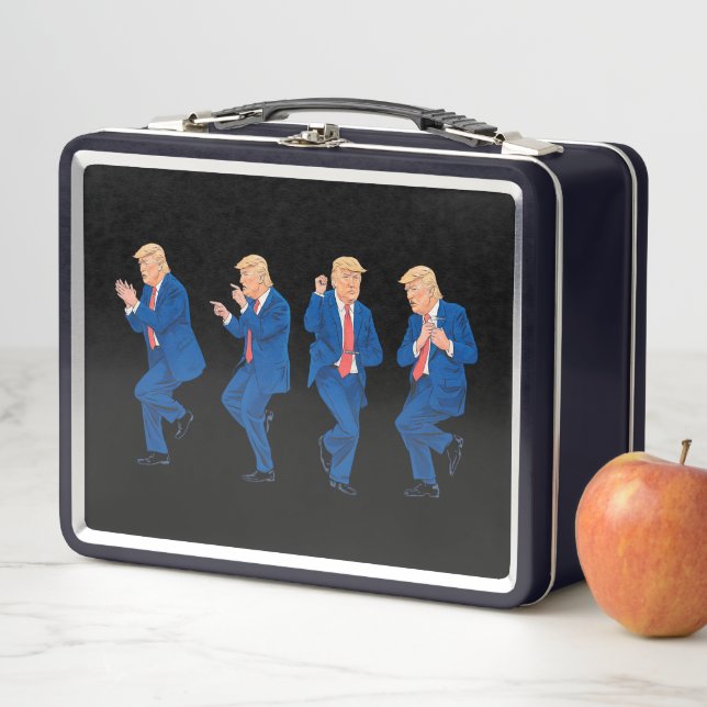 Trump 45 47 Funny Dance Dancing USA President Metal Lunch Box (In Situ)