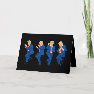 Trump 45 47 Funny Dance Dancing USA President Thank You Card
