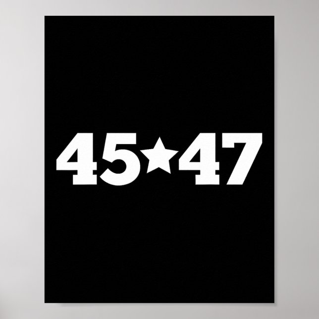 Trump 45 47 I'm Voting For Trump God Bless America Poster (Front)