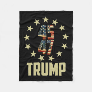 Trump 45 47 Mega Potus  Fleece Blanket