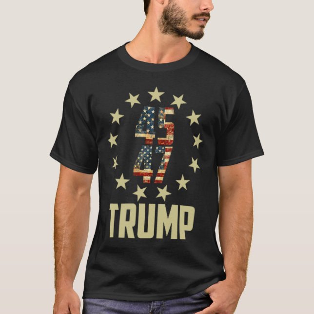Trump 45 47 Mega Potus  T-Shirt (Front)