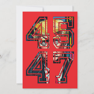 Trump 45 47 Pop Art American President Invitation