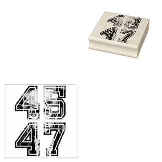 Trump 45 47 | Pop Art | American President Rubber Stamp
