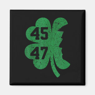 Trump 45 47 President St. Patricks Day Shamrock Lu Magnet