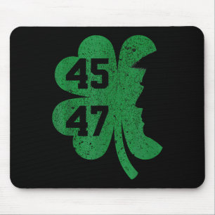 Trump 45 47 President St. Patricks Day Shamrock Lu Mouse Mat