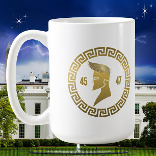 Trump 45-47 Spartan Combover Coffee Mug