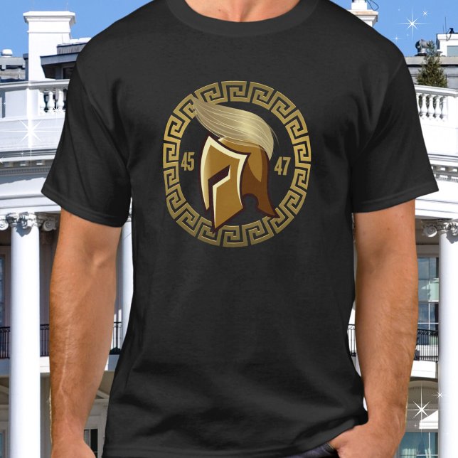 Trump 45-47 Spartan  T-Shirt (Available in men's, women's, kid's, and multiple types of apparel, sizes and colors. )
