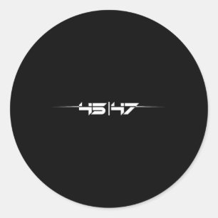Trump 45 47 Trump Retro Futuristic  Classic Round Sticker