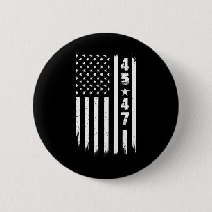 Trump 45 47 Usa Flag 6 Cm Round Badge