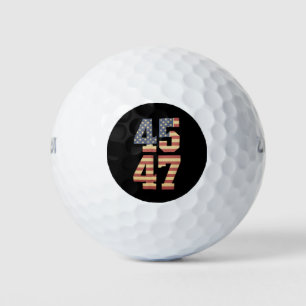 Trump 45 47 Vintage America USA Flag Golf Balls